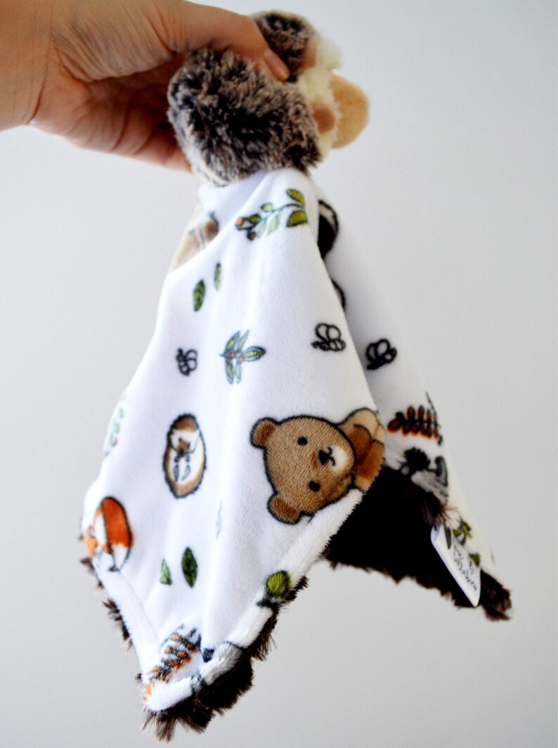 Mini Animal Lovey Woodland Cuddly Hedgehog Baby Blanket | Etsy