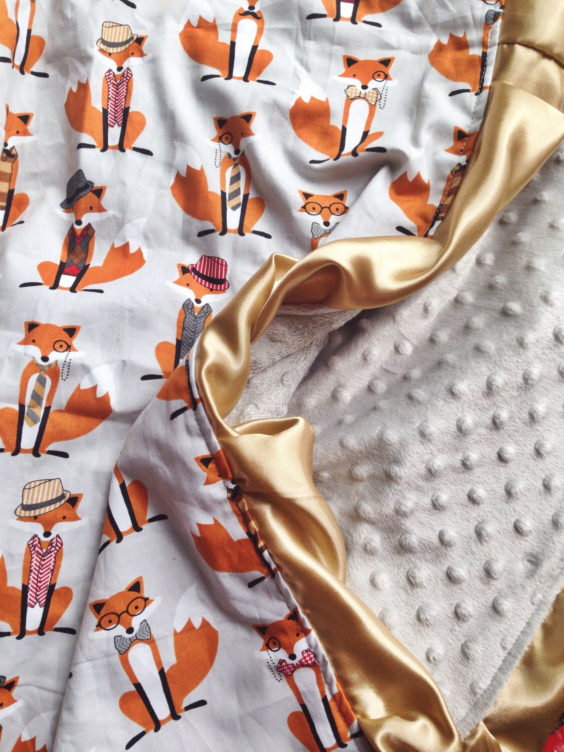 Baby Blanket Designer Robert Kaufman Fox and the Etsy