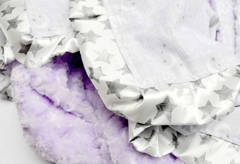 Baby Blanket Love You to the Moon and Back Dreamy Etsy