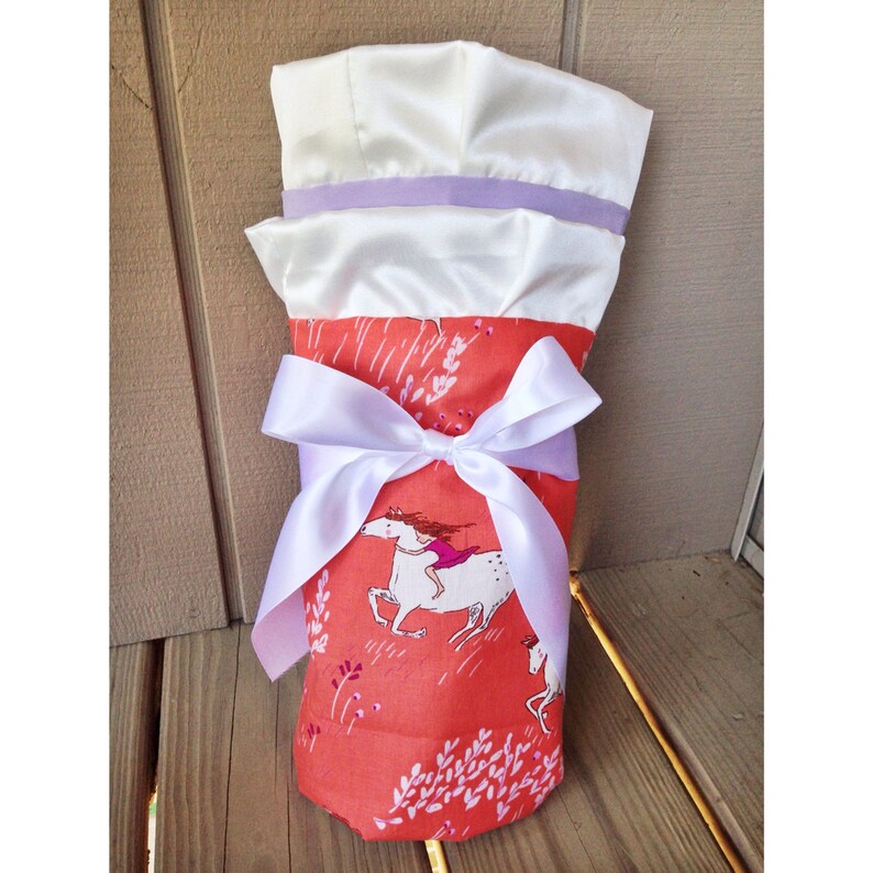 Gorgeous Wee Wander Coral Horse by Sarah Jane Baby Blanket Cotton and Jersey Baby Blanket