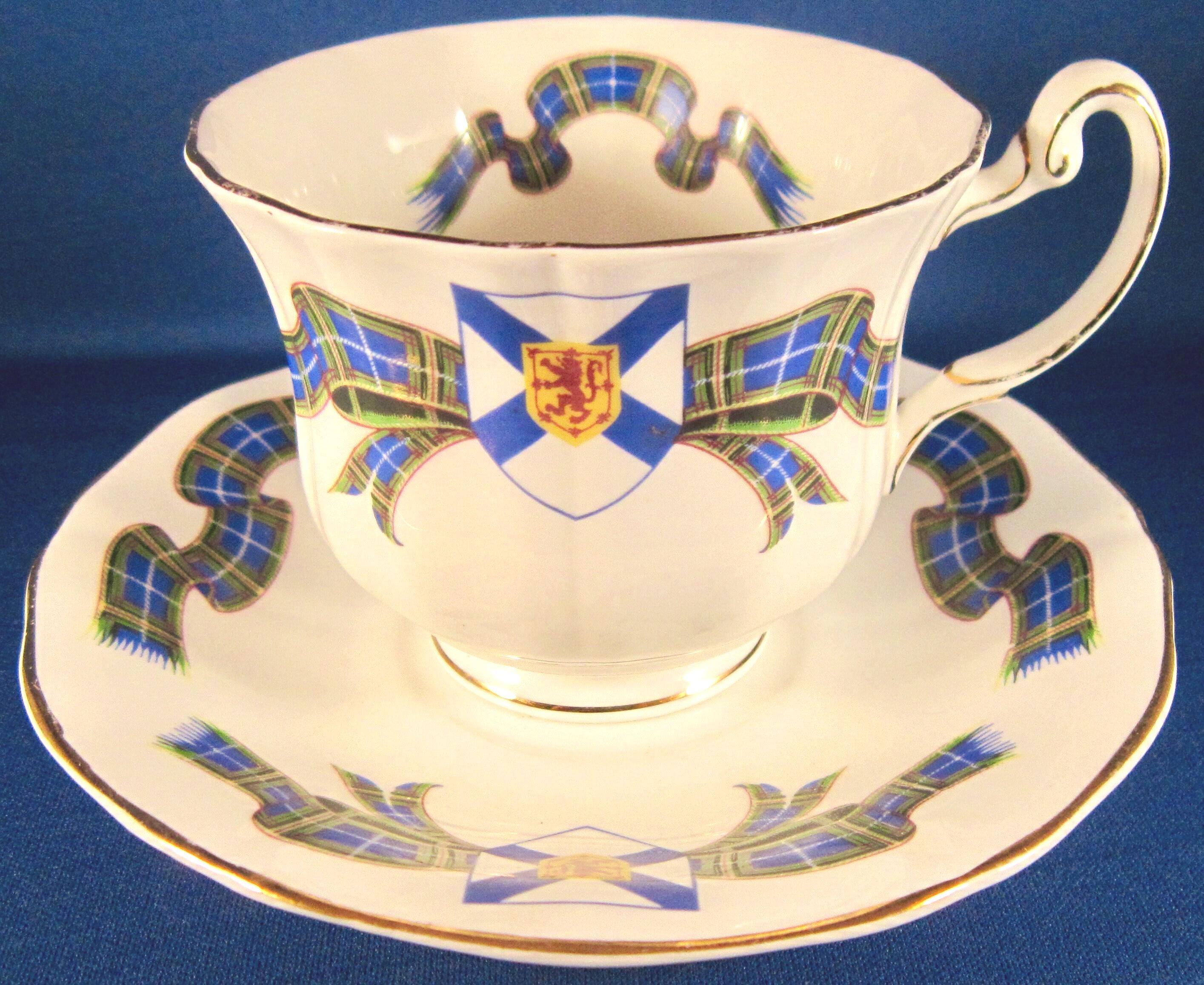 Adderley Nova Scotia Tartan Bone China Teacup and Saucer (H641