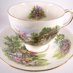 ベルボーンチャイナ ティーカップ＆ソーサー (2912) オレンジフラワー