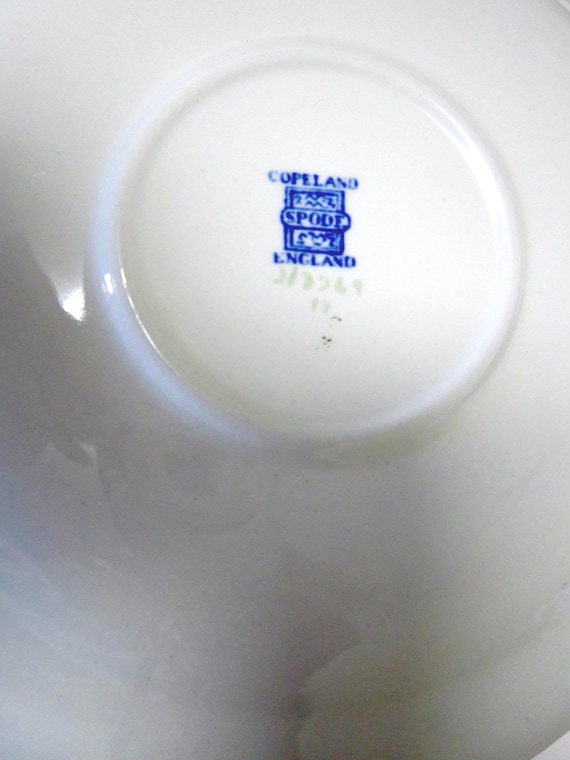 Spode Blue Flowers (S3369) Cream Soup Saucers (7 In.) Set of 6