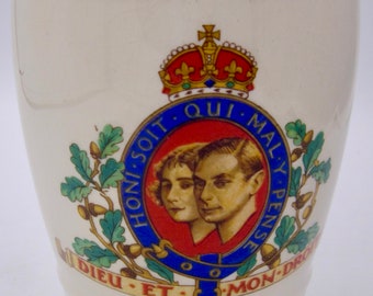 Coronation of King George VI and Queen Elizabeth (1937) - British Pottery Beaker (4.25 In.) England