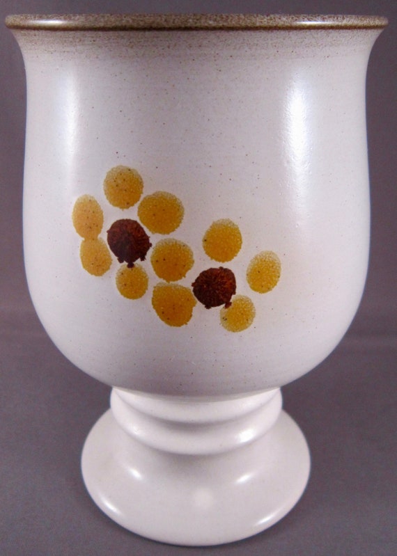 Denby Potpourri Honey Vintage English Stoneware Floral 5 Inches Goblet