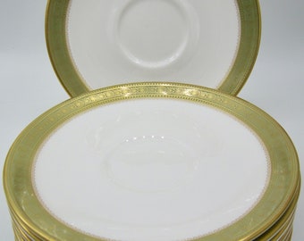 Royal Doulton Belvedere (H5001) Bone China Saucers - Set of 7 - England