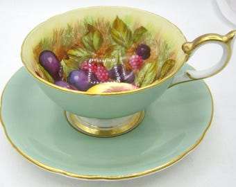 Aynsley フルーツモチーフ 皿 Aynsley, Fruit Orchard Signed Large Plate, Bone English China Made