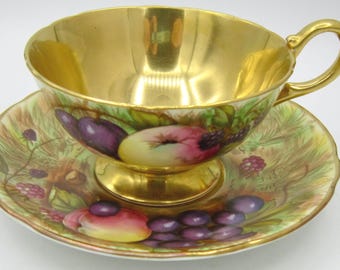 Aynsley, Fruit Orchard Signed Large Plate, Bone English China Made