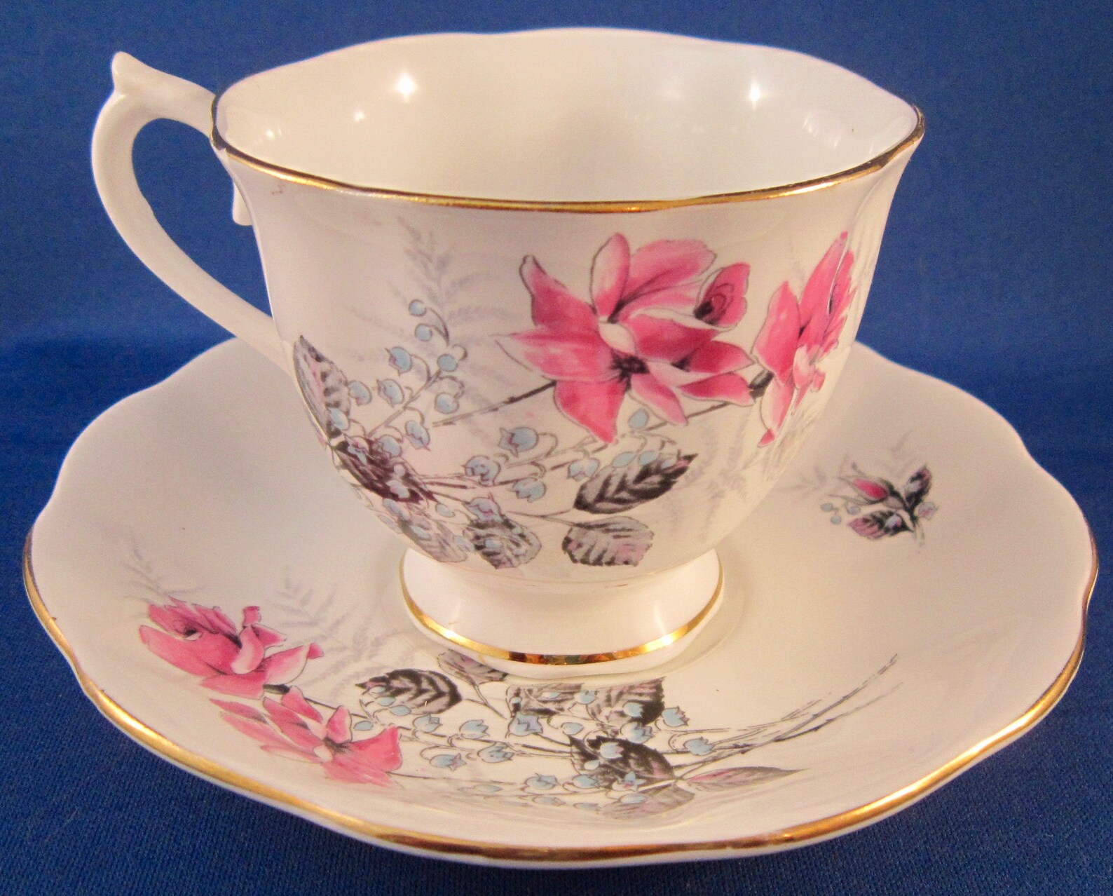 Royal Albert Bone China Teacup and Saucer Pink Flowers Etsy Canada