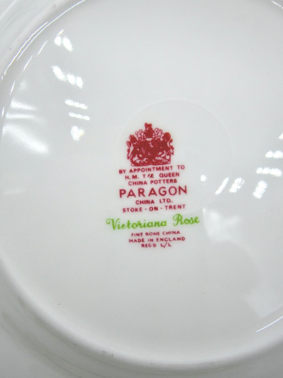 Paragon Victoriana Rose Bone China Bread and Butter Plates (7
