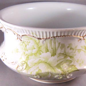 Dunn Bennett and Co Excelsior Chamber Pot - Green Flowers - England