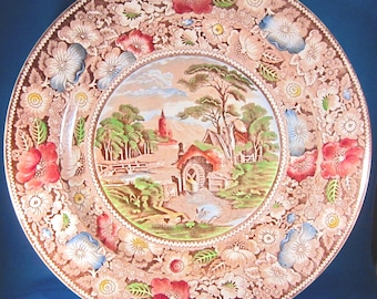 Vintage W.R. Midwinter Ltd England Landscape Brown Multicolor