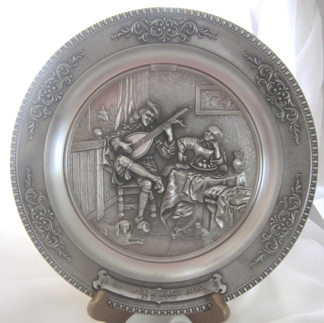 WMF Zinn Pewter Hanging Wall Plate (10.25 In.) Hendrick M. Sorgh