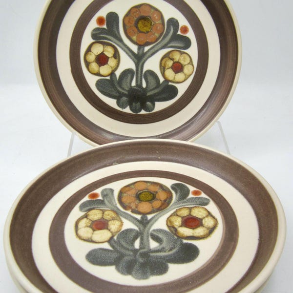 Denby Langley Mayflower 3 Bread and Butter Plates (6.5 In.) England