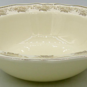 Alfred Meakin Golden Astoria Round Serving Bowl (9 In.) - Gold Flowers - England