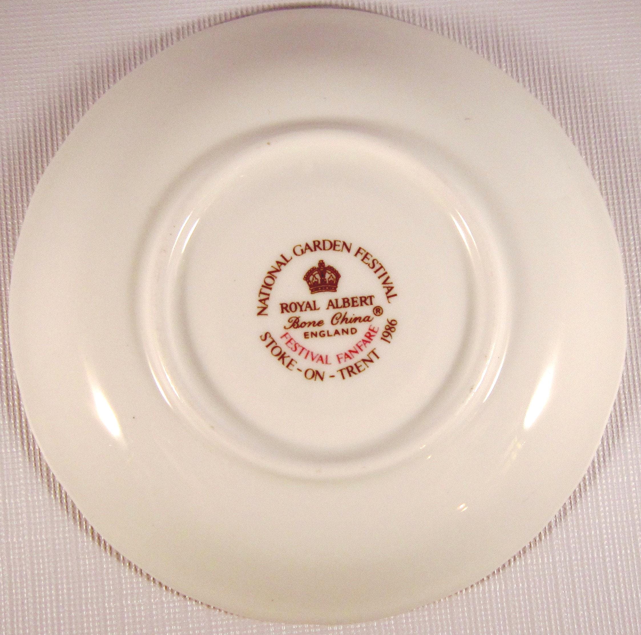 Royal Albert Festival Fanfare Bone China Coaster Dish (4.75 In 