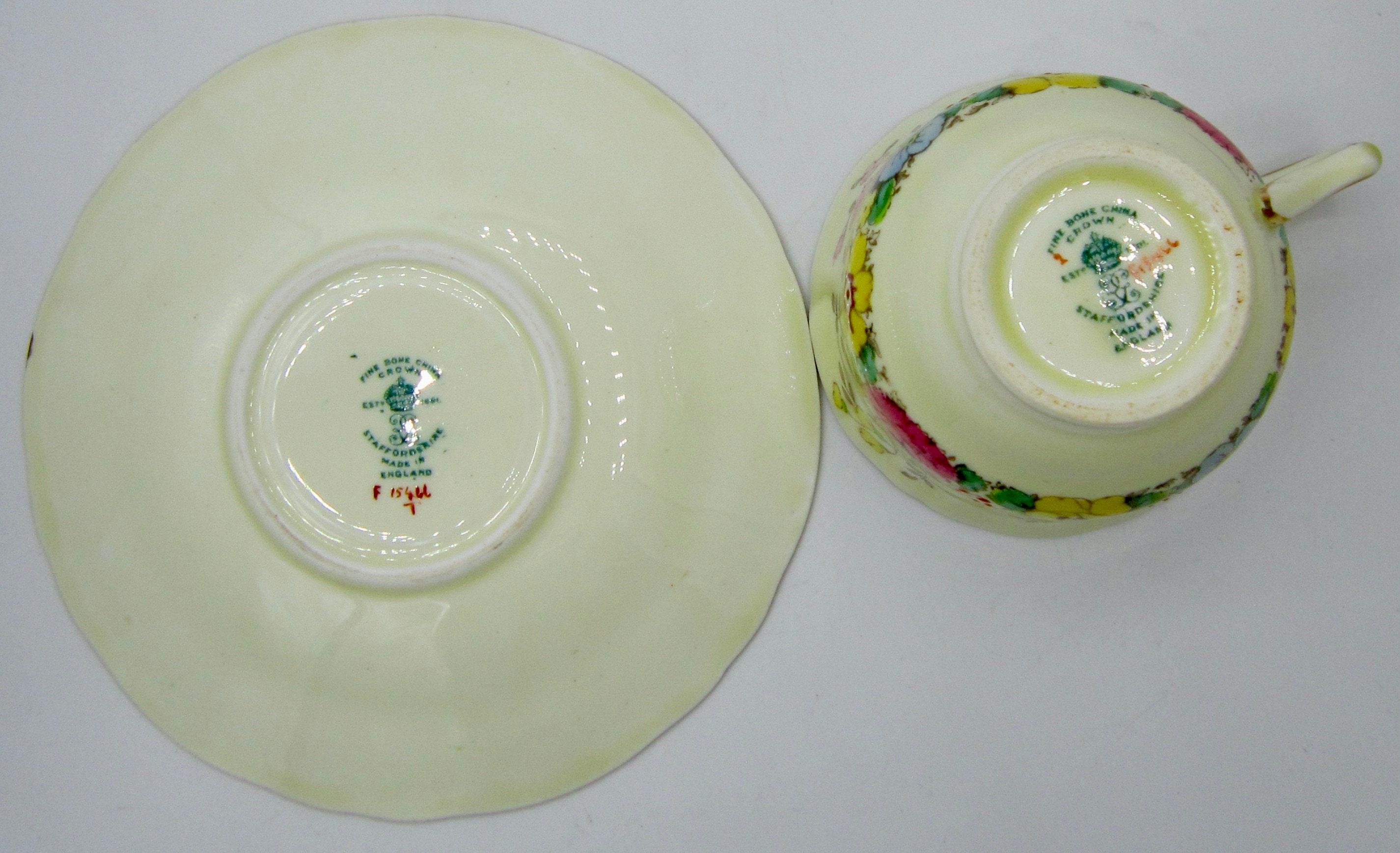 クラウン スタッフォードシャー チャイナ カップ＆ソーサー (F15466