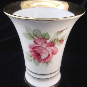 Schumann La Vie En Rose Vase (5 In.) - Pink Roses - US Zone Germany