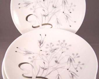 Wedgwood Wild Oats (W4166) Bone China Saucers for Cream Soup Bowls (4) - England