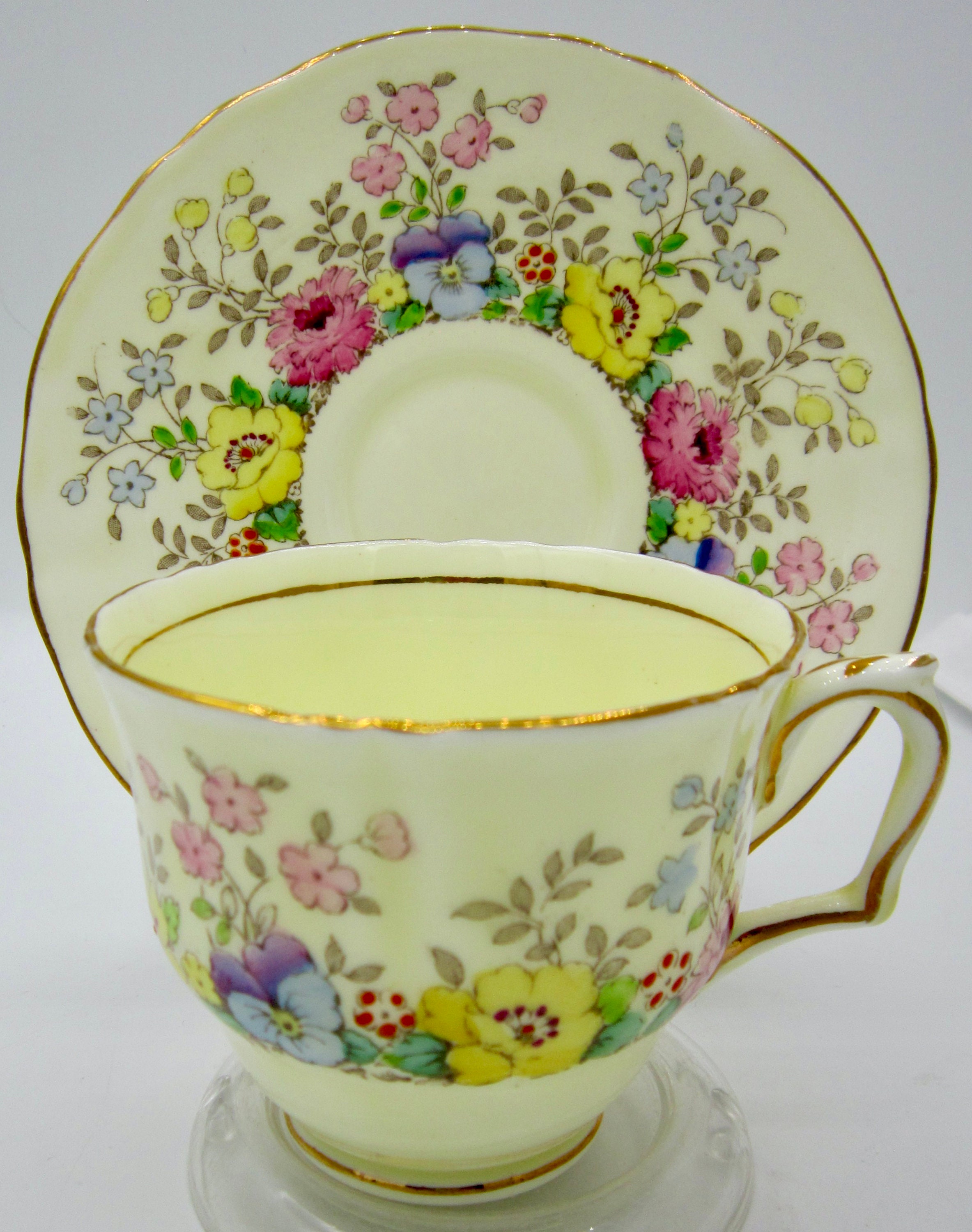 クラウン スタッフォードシャー チャイナ カップ＆ソーサー (F15466