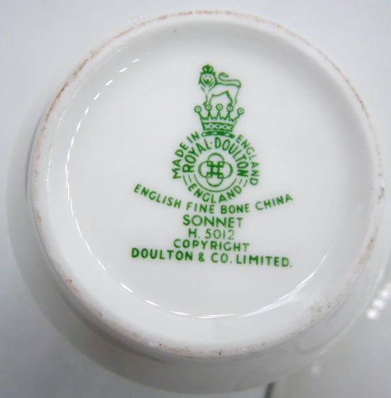 Royal Doulton Sonnet (H5012) Bone China Cup & Saucer - England - Etsy