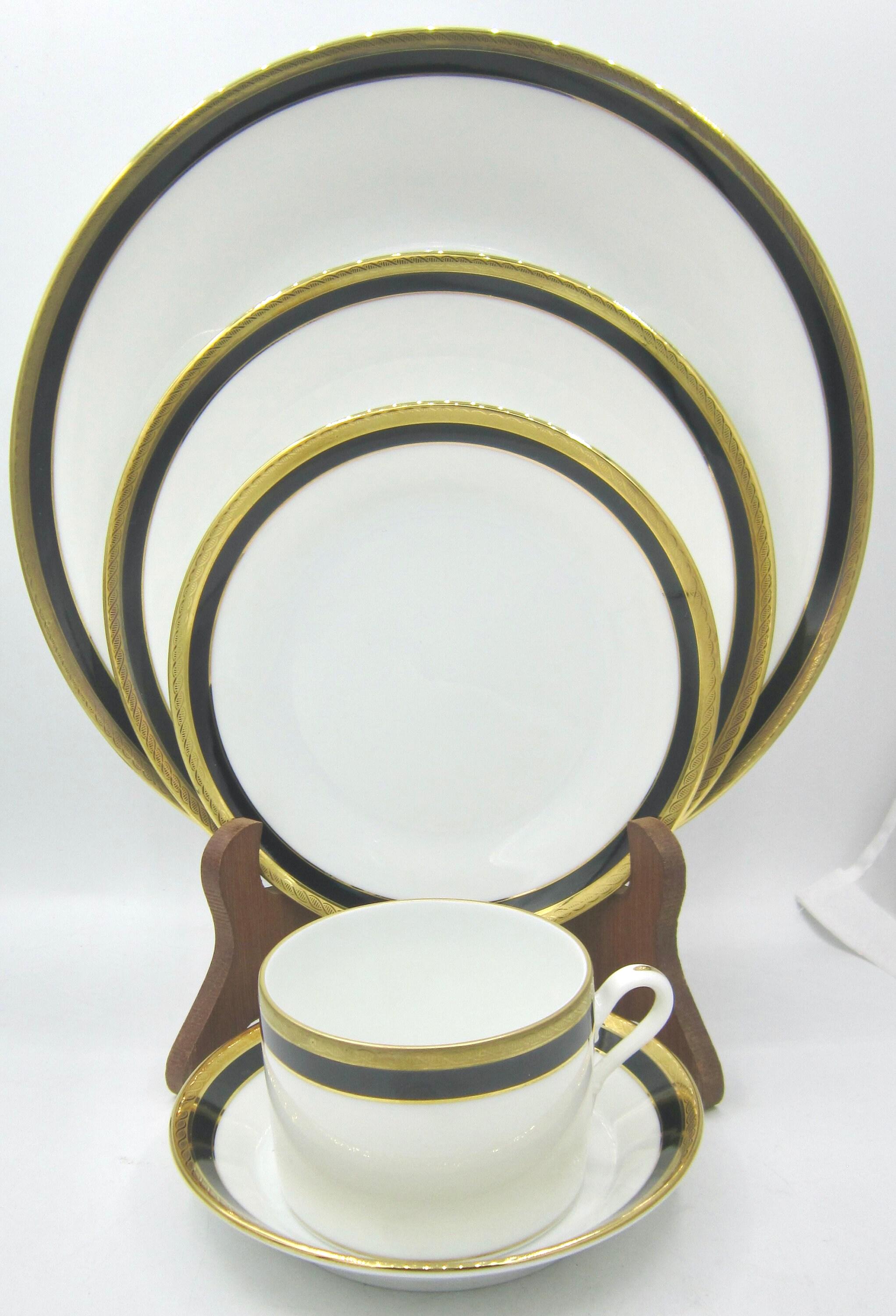 Richard Ginori Palermo Black 5 Piece Dinner Place Setting - Italy