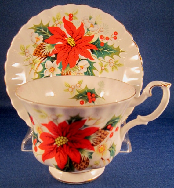 Royal Albert Yuletide Bone China Teacup and Saucer Christmas