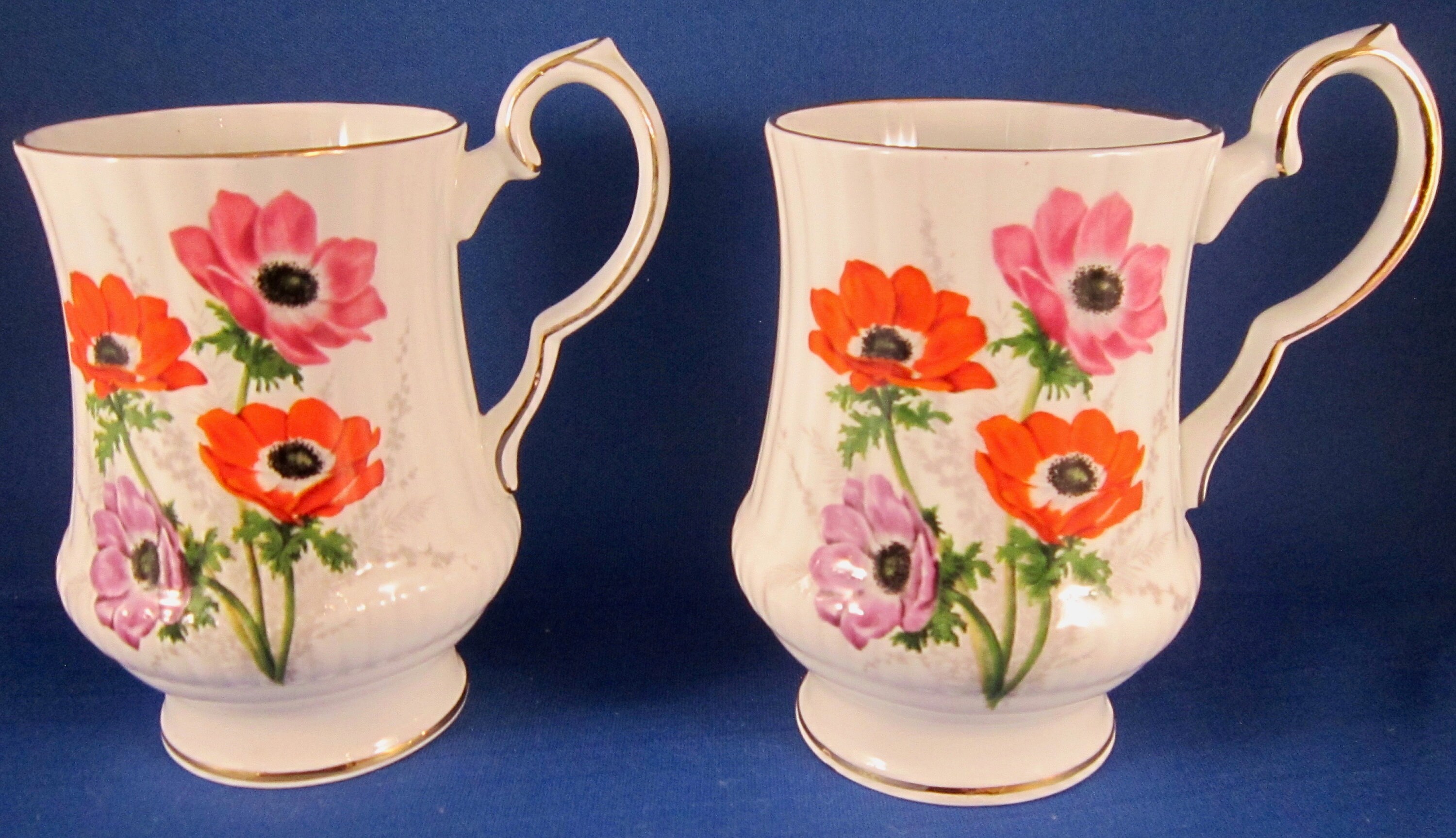 Royal Windsor Bone China Coffee or Tea Mugs 2979 Poppies Etsy Canada