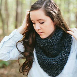 Bandana Scarf Chunky Triangle Knit Cowl Neck Warmer // The BANDANA COWL image 2