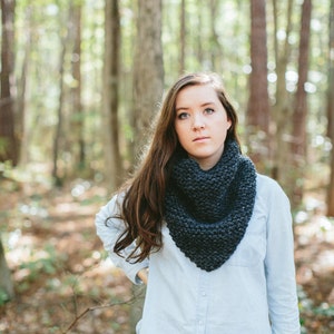 Bandana Scarf Chunky Triangle Knit Cowl Neck Warmer // The BANDANA COWL image 1