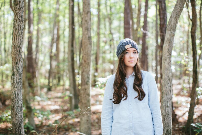 Slouchy Beanie Hat Hand Knit // The Blue Ridge Beanie image 3