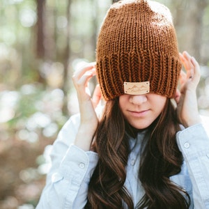 Slouchy Beanie Hat Hand Knit // The Blue Ridge Beanie image 1