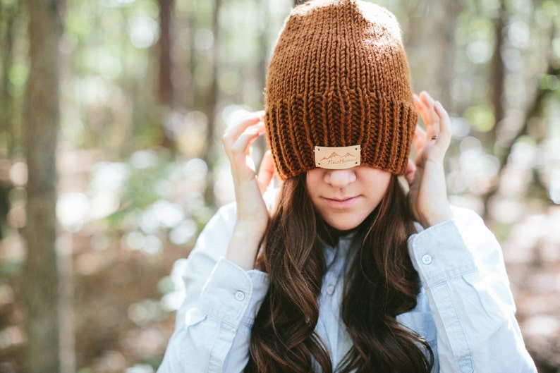 Slouchy Beanie Hat Hand Knit // The Blue Ridge Beanie image 1