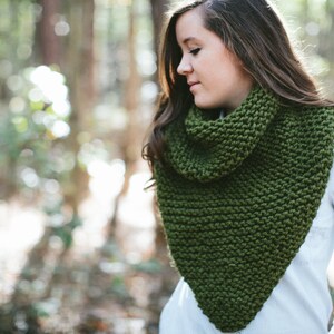 Chunky Cowl, Bandana Cowl, Oversized Scarf, Triangle Scarf, Chunky Bandana Cowl, Extra Large Scarf, Neck Wamer // The MOUNTAIN COWL // Large image 4