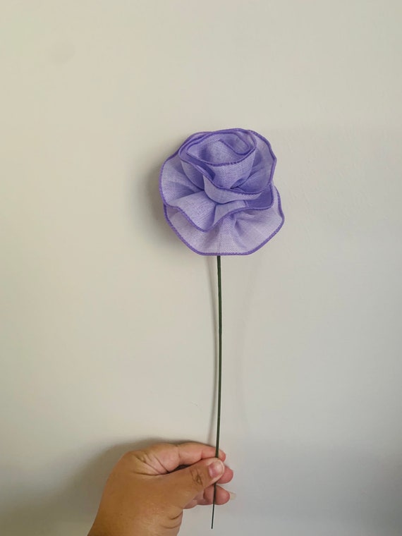 Lavender Rose Pick, Bouquet Flower, Ribbon Rose, Vase Flowers