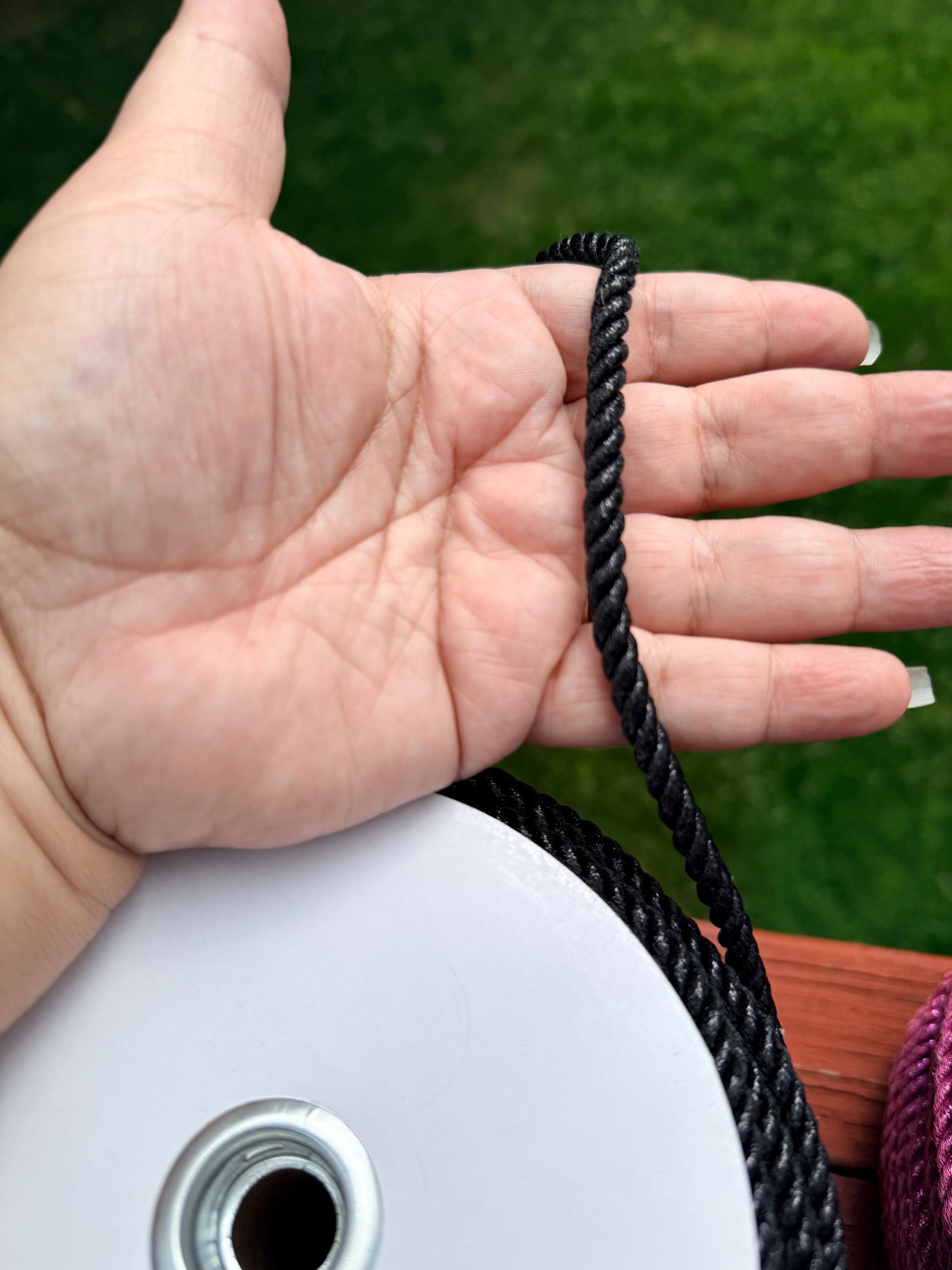 5mm Metallic Black Cording, Twisted Rope, Decorative Cording, Braided ...