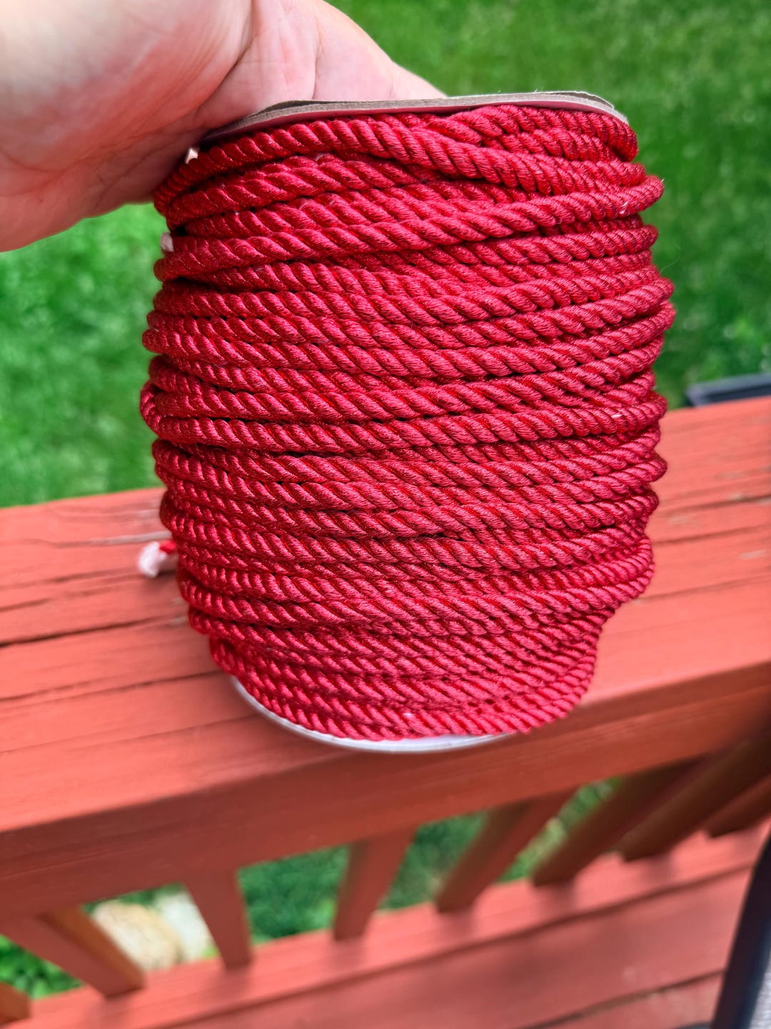 5mm Metallic Red Cording, Twisted Rope, Decorative Cording, Braided ...