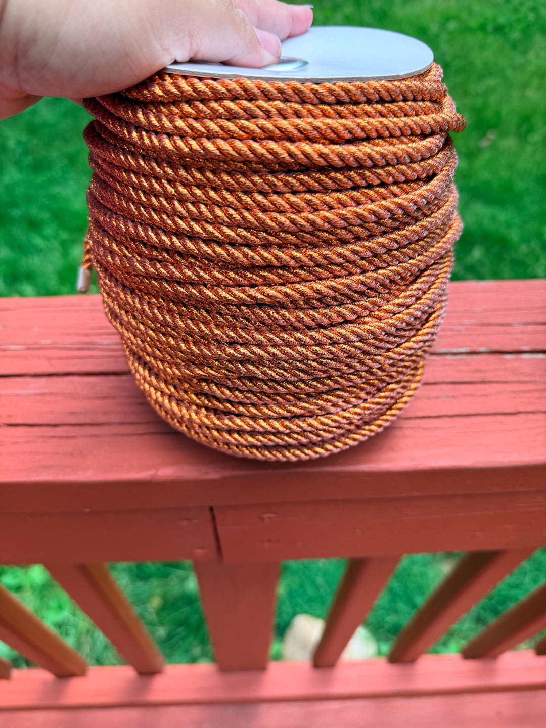 5mm Metallic Orange Cording, Twisted Rope, Decorative Cording, Braided ...