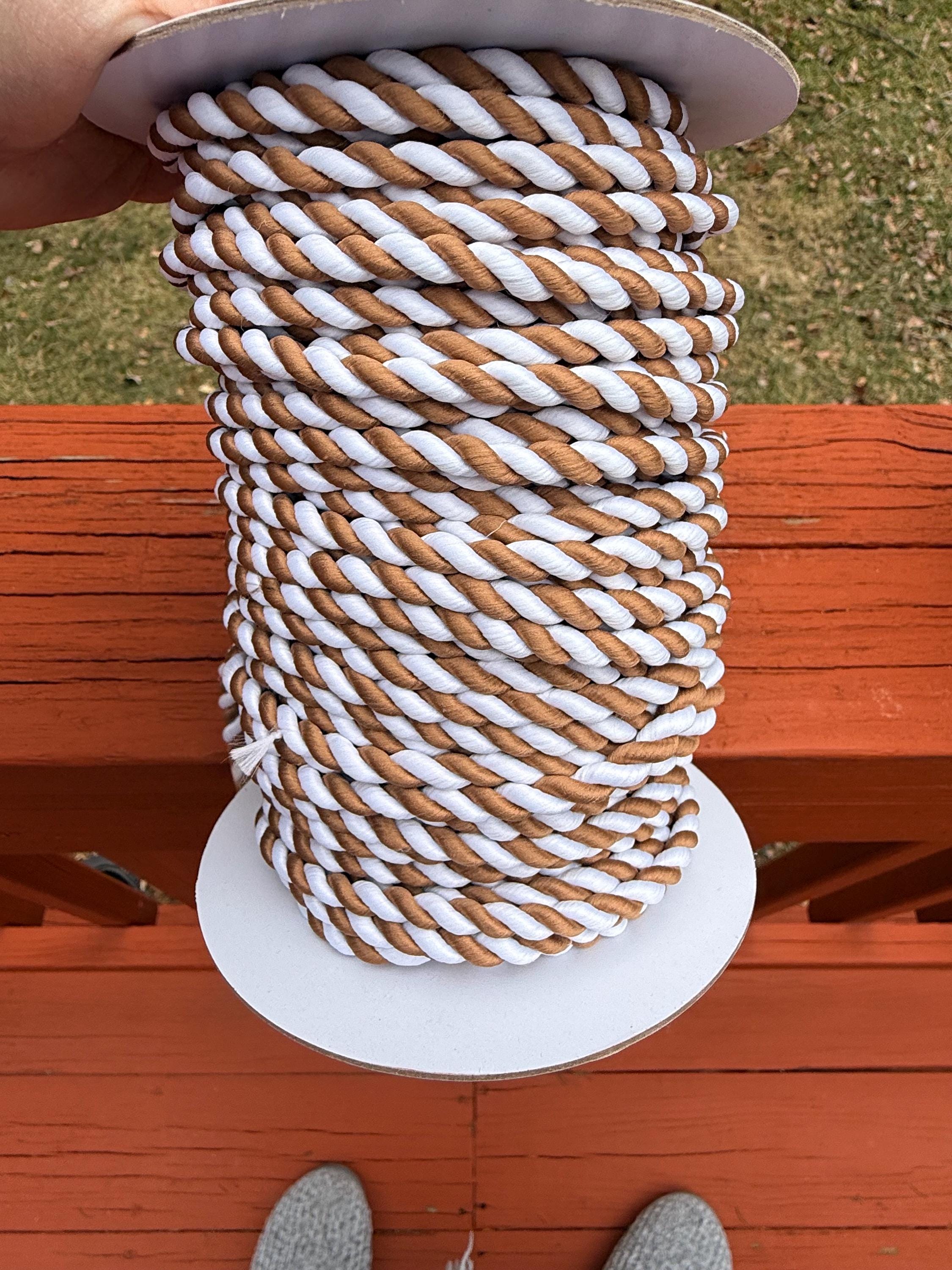 5mm Brown White Cording, Gingerbread Twisted Rope, Decorative Cording ...