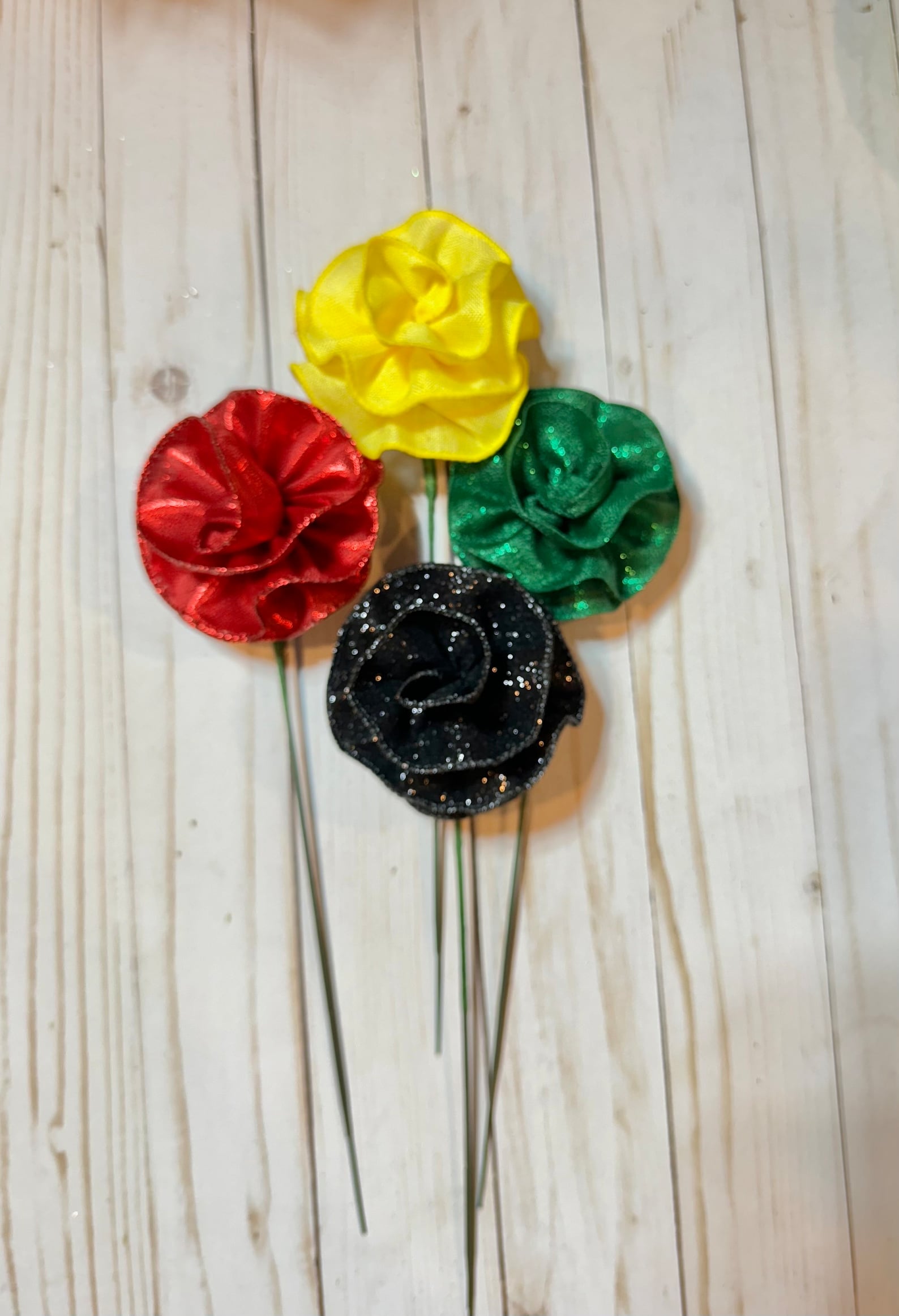 Red Yellow Green Black Flower Bouquet, Black History Flower Arrangement ...