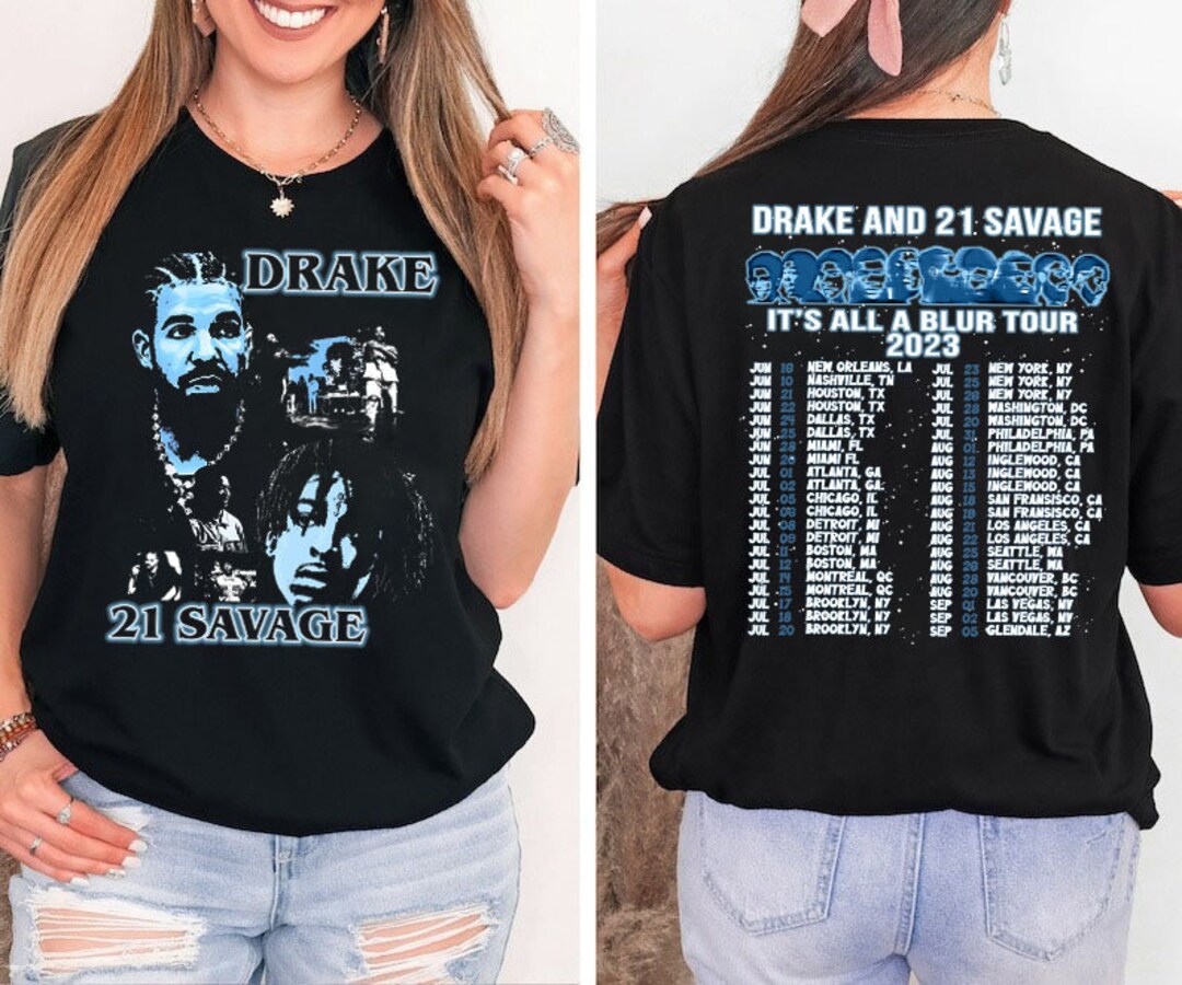 Vintage Drake 21 Savage Tour Shirt Doublesided It's All Etsy