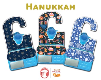 Flying Squirrel™ G Tube Feeding Pump Holder: Hanukkah Prints