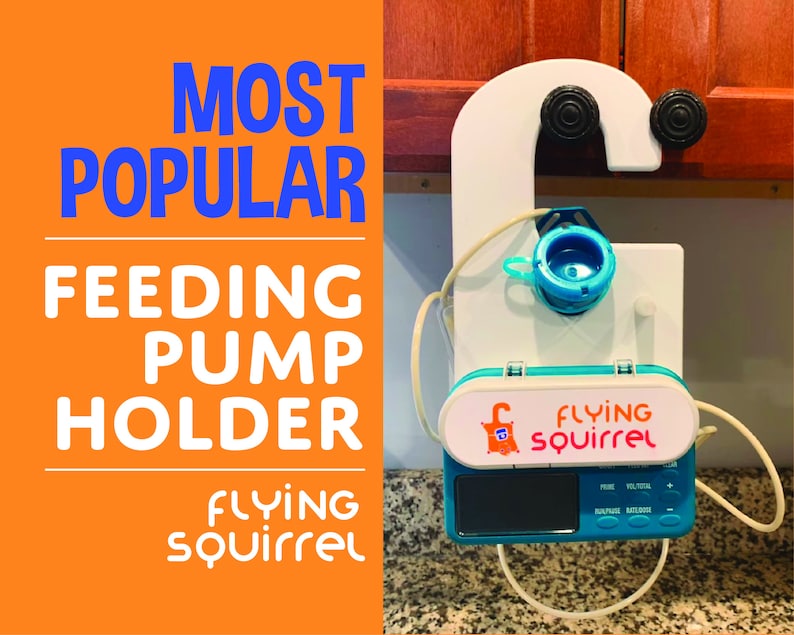 The Flying Squirrel\u2122 Feeding Pump Holder | 500ml & 1200ml Bags | G Tube Feeding Pump Holder | EnteraLite Infinity | Free USPS Shipping to US