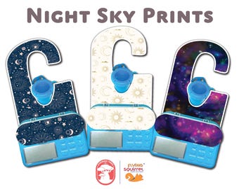 Night Sky G Tube Feeding Pump Holder: EnteraLite Infinity, Flying Squirrel Design