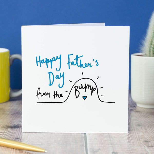 Happy Father's Day From The Bump. Daddy-to-be Father's Day Card.