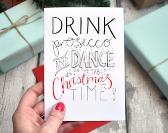 Funny Prosecco Christmas Card Pack: Humorous Holiday Greetings