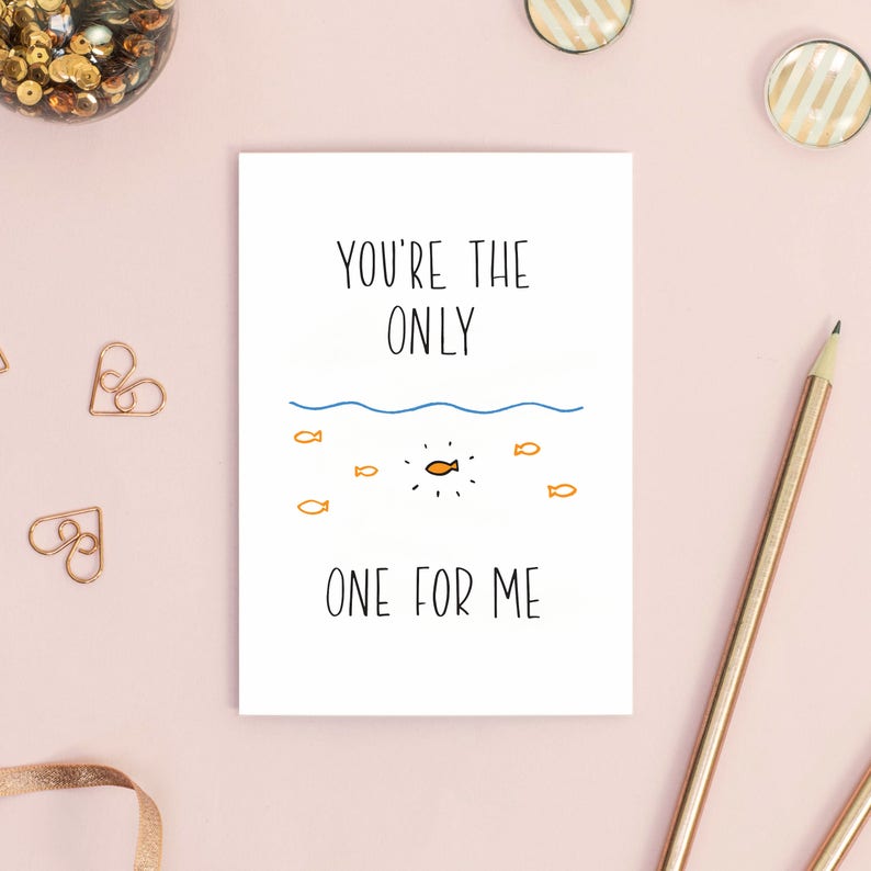 You're The One for Me Valentine's Day Card Just Because image 1