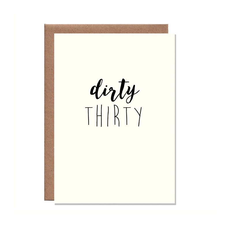 Funny 30th Birthday Card Dirty Thirty Birthday Card | Etsy