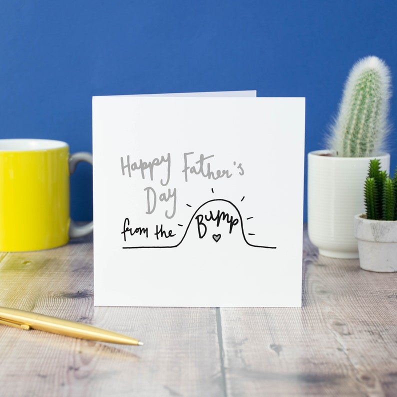 Happy Father's Day From The Bump. Daddy-to-be Father's Day Card. Bild 3