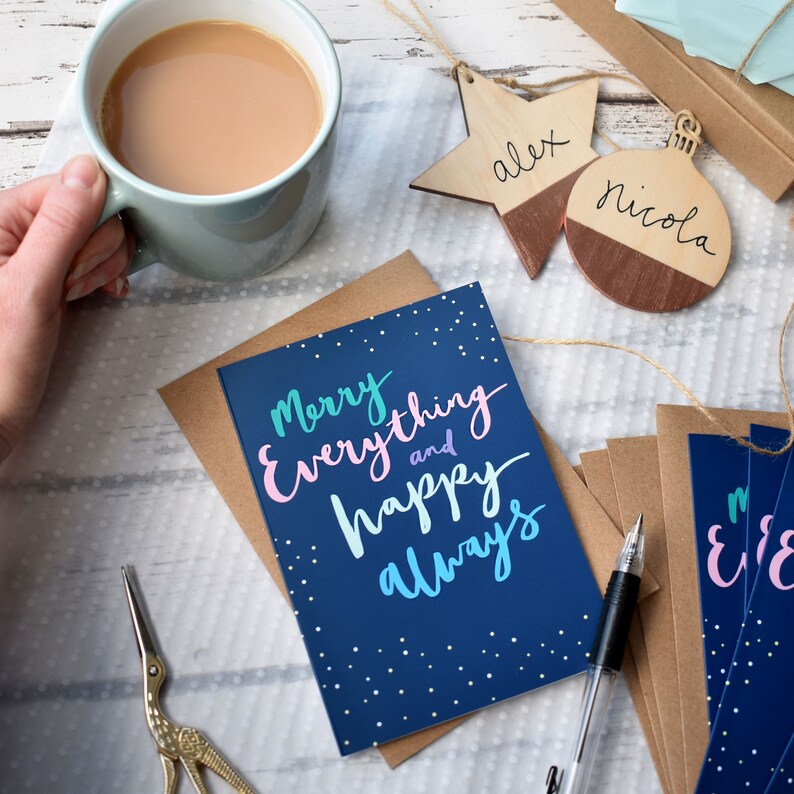 Merry Everything & Happy Always Christmas Card Pack image 4